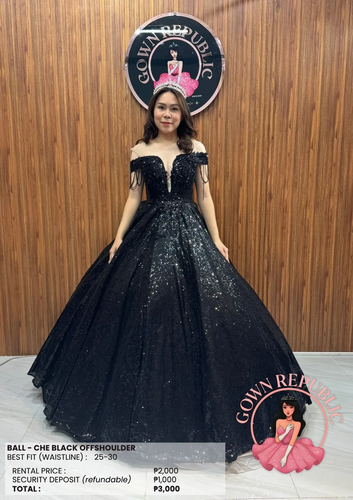 Ball Gowns: Black 096